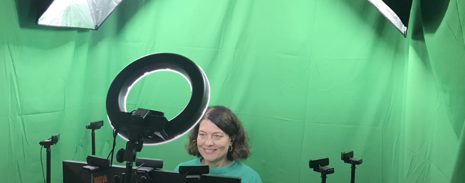 Green screen video conference